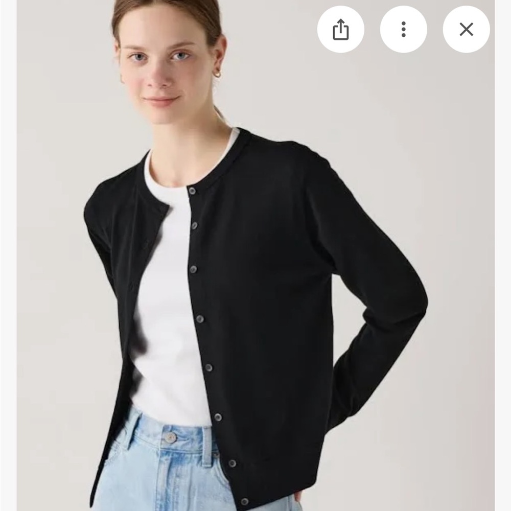 Uniqlo Black Merino Cardigan